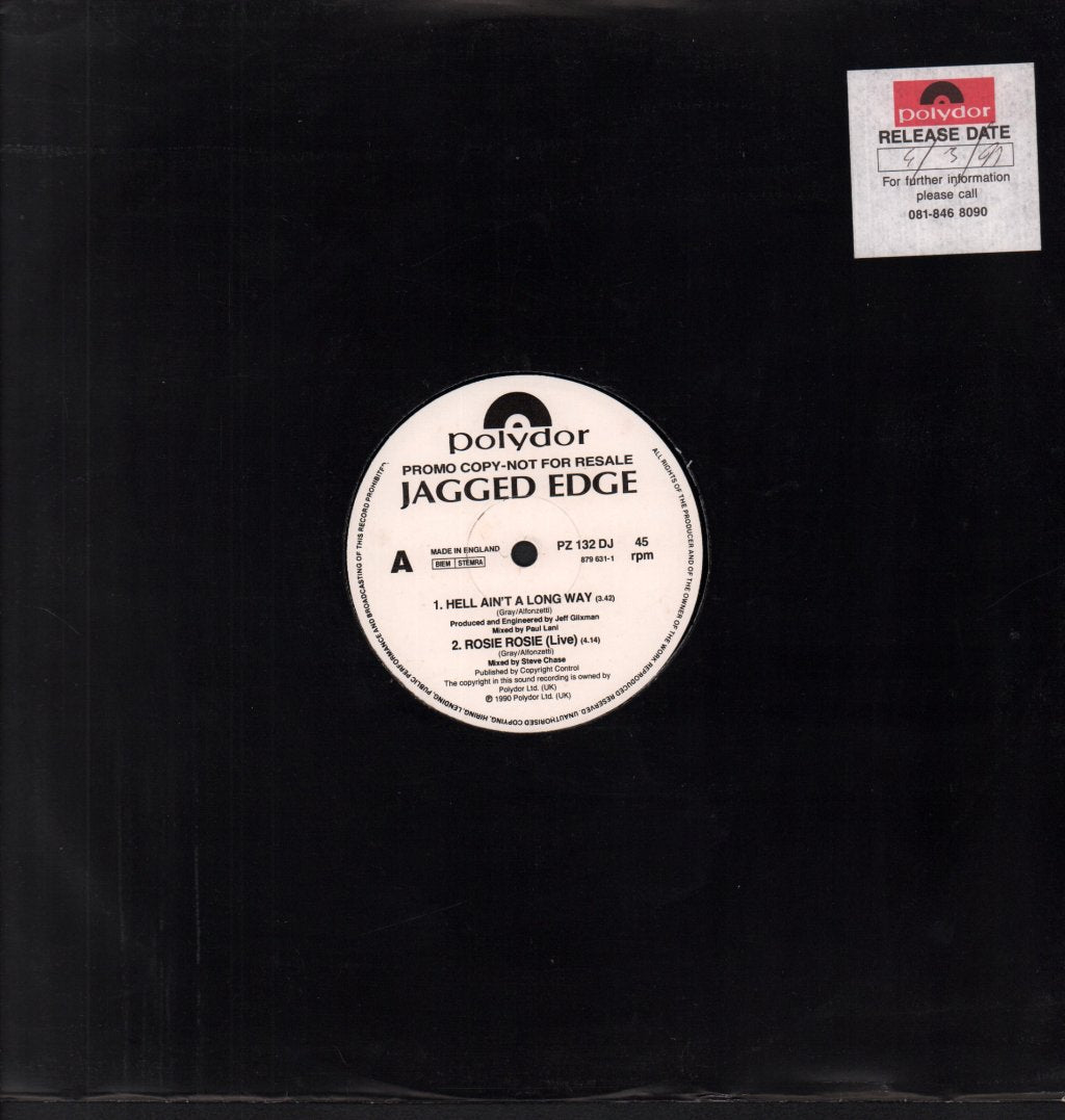 Jagged Edge (Rock/Metal Group) - Hell Ain't A Long Way - 12 Inch
