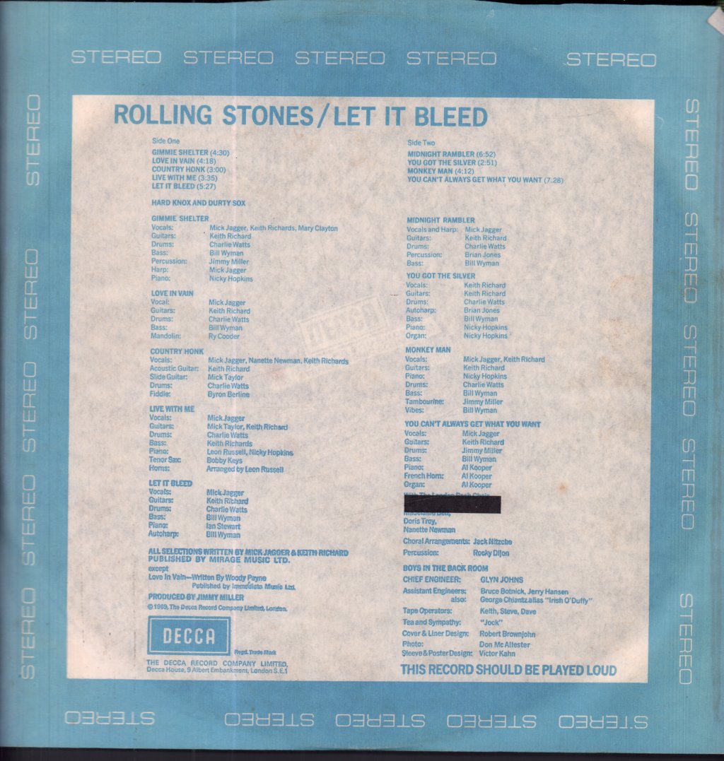 Rolling Stones - Let It Bleed - Lp