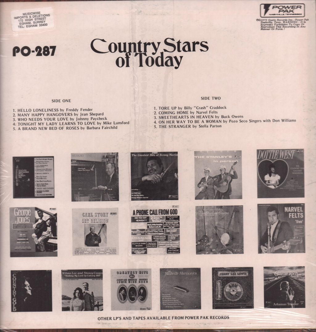 Various Artists - Country Stars Of Today - Lp