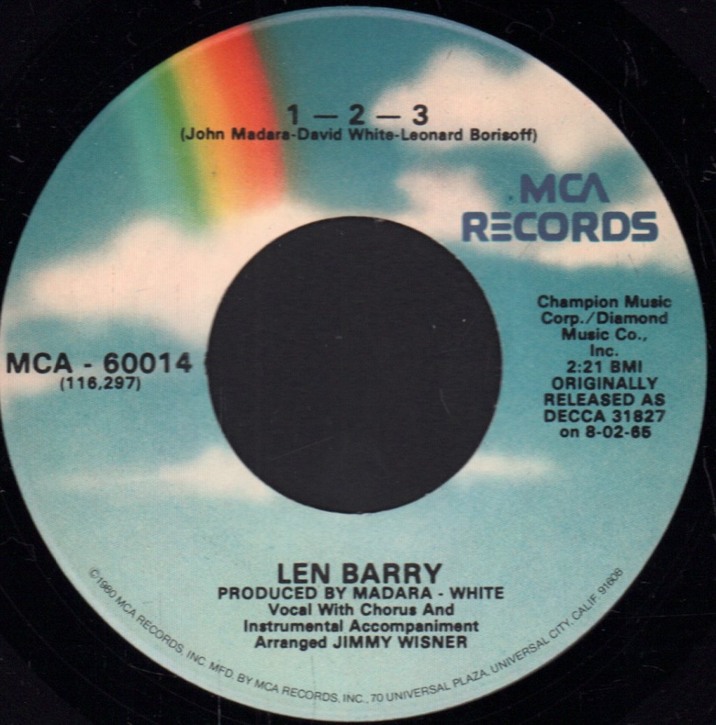 Len Barry - 1-2-3 / Bullseye - 7 Inch