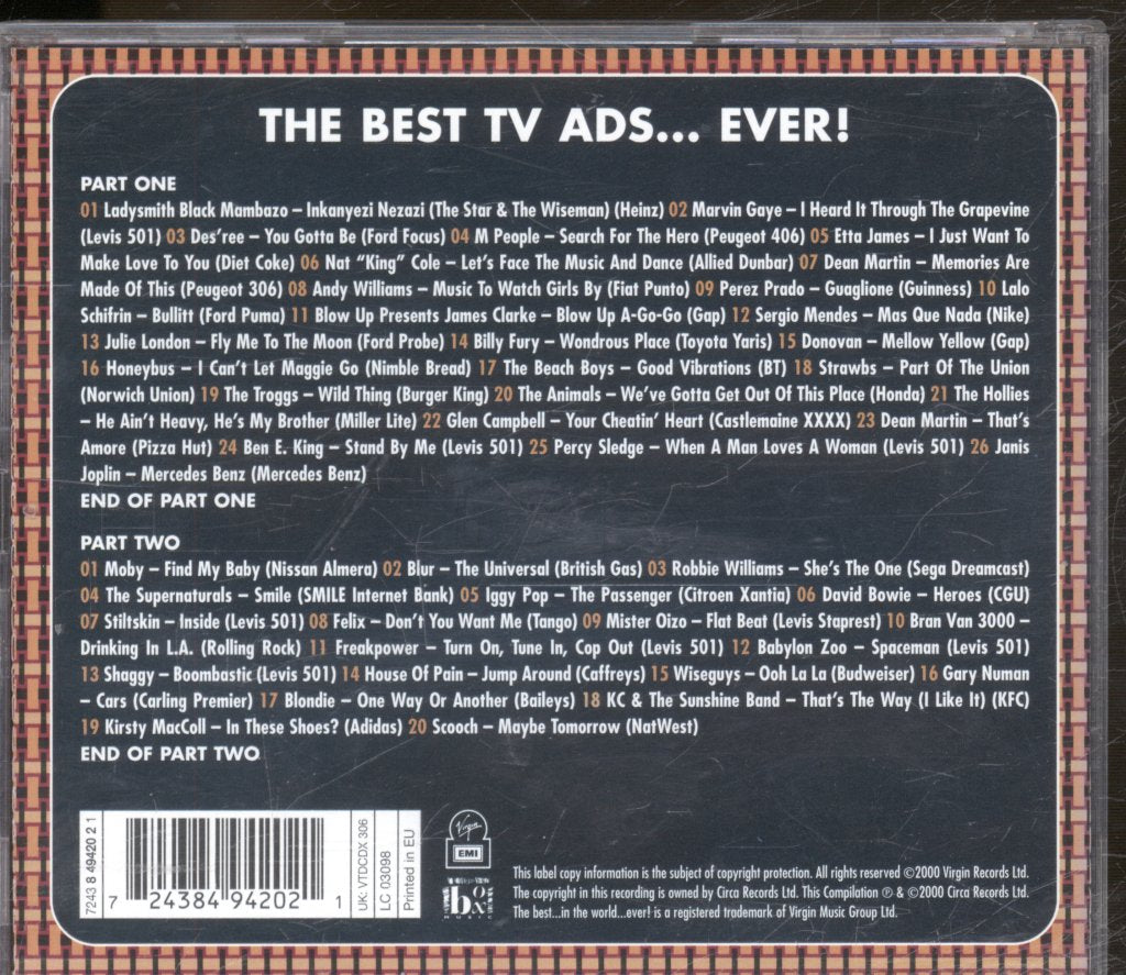 Various Artists - Best TV Ads... Ever! - Double Cd