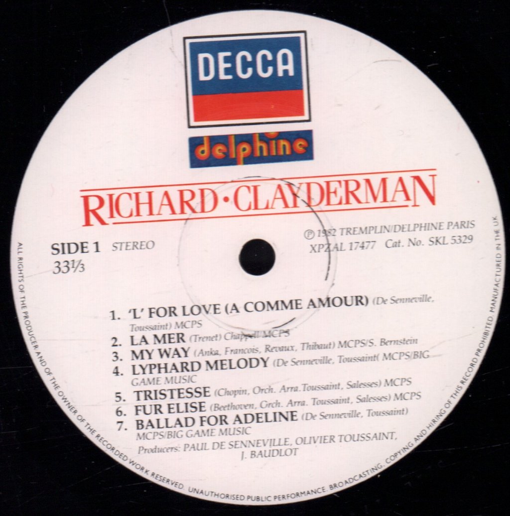 Richard Clayderman - Richard Clayderman - Lp
