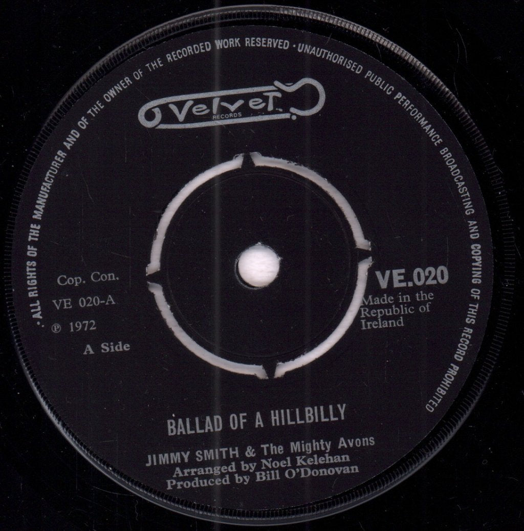 jimmy smith and the mighty avons - ballad of a hillbilly - 7 Inch