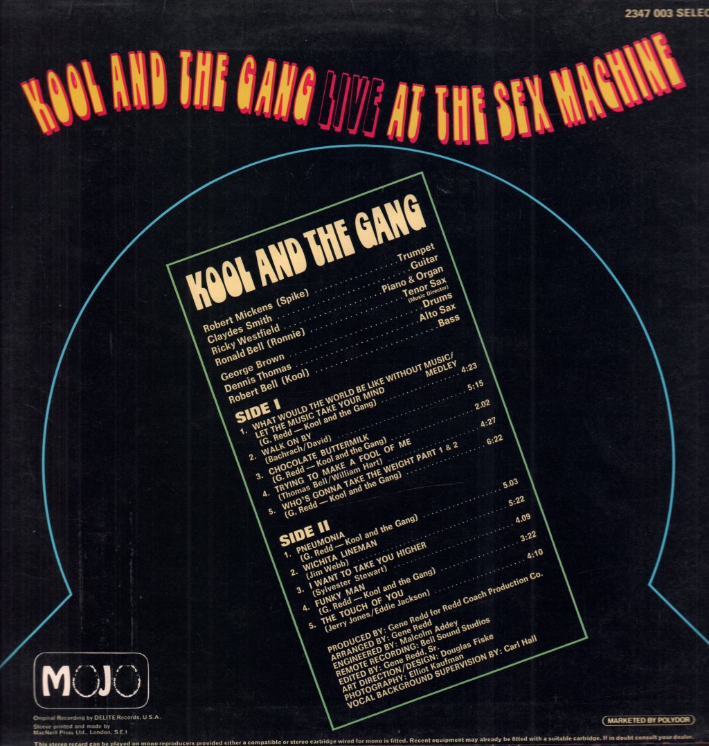 Kool & The Gang - Live At The Sex Machine - Lp