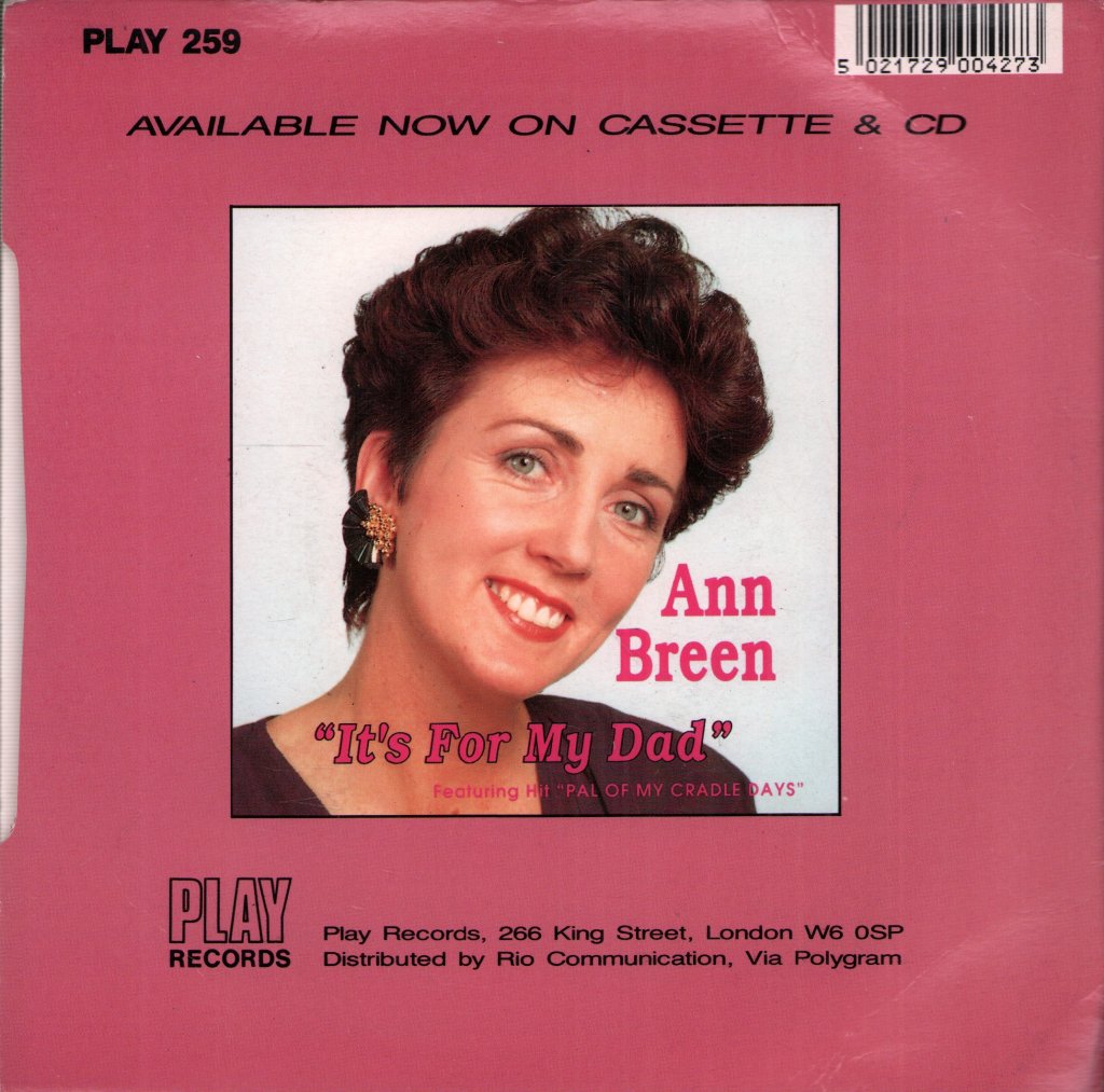 Ann Breen - Pal Of My Cradle Days - 7 Inch