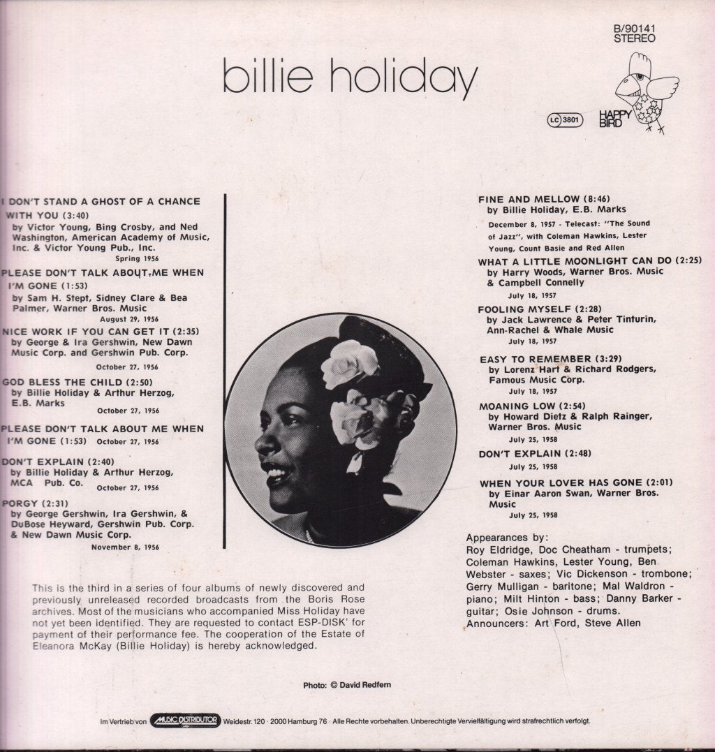Billie Holiday - Porgy - Lp