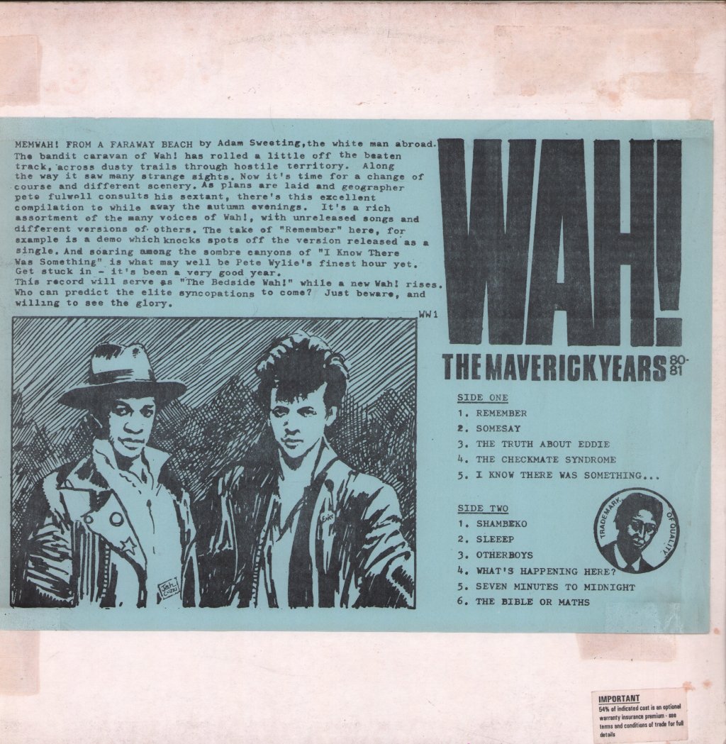 Wah! - Maverick Years 80-81 - Lp