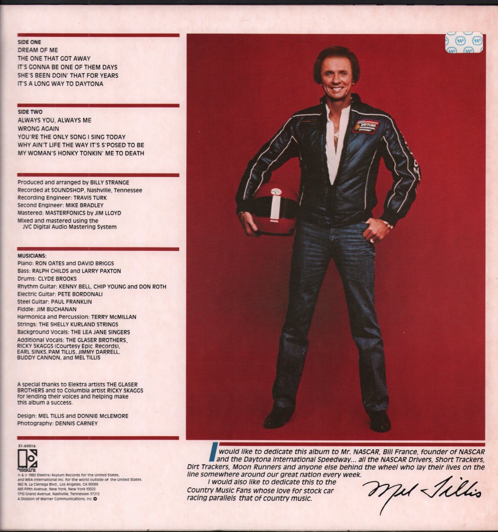 Mel Tillis - It's A Long Way To Daytona - Lp