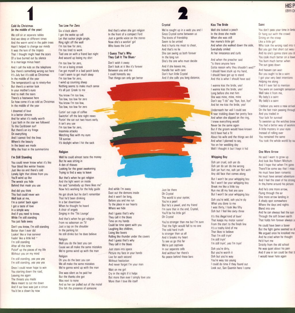 Elton John - Too Low For Zero - Lp