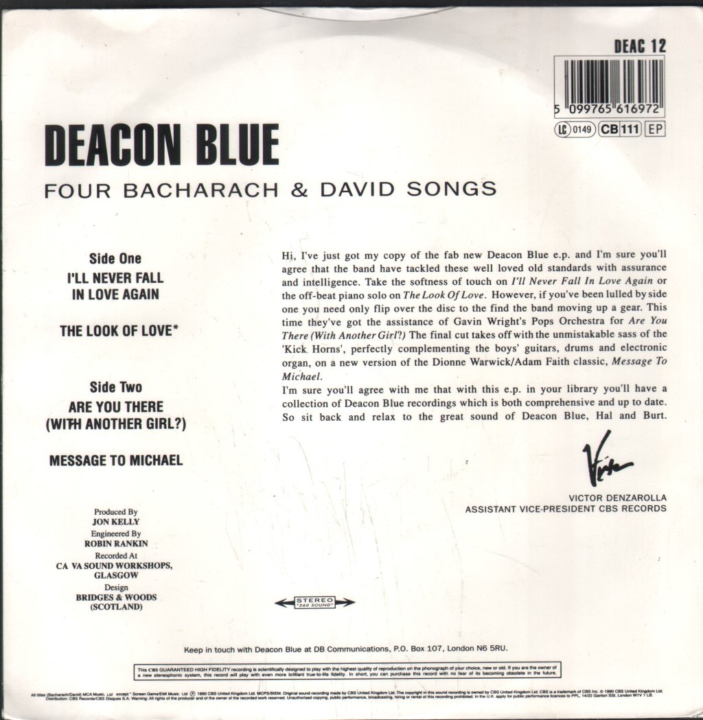 Deacon Blue - I'll Never Fall In Love Again - 7 Inch