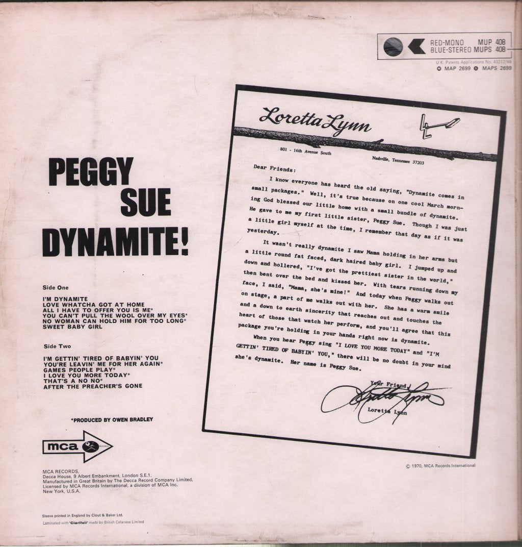 Peggy Sue - Dynamite! - Lp