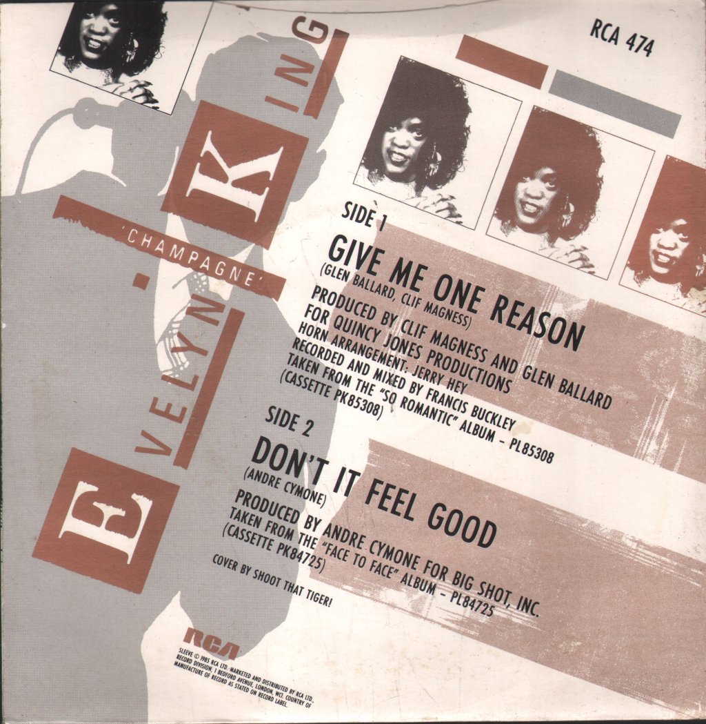 Evelyn Champagne King - Give Me One Reason - 7 Inch