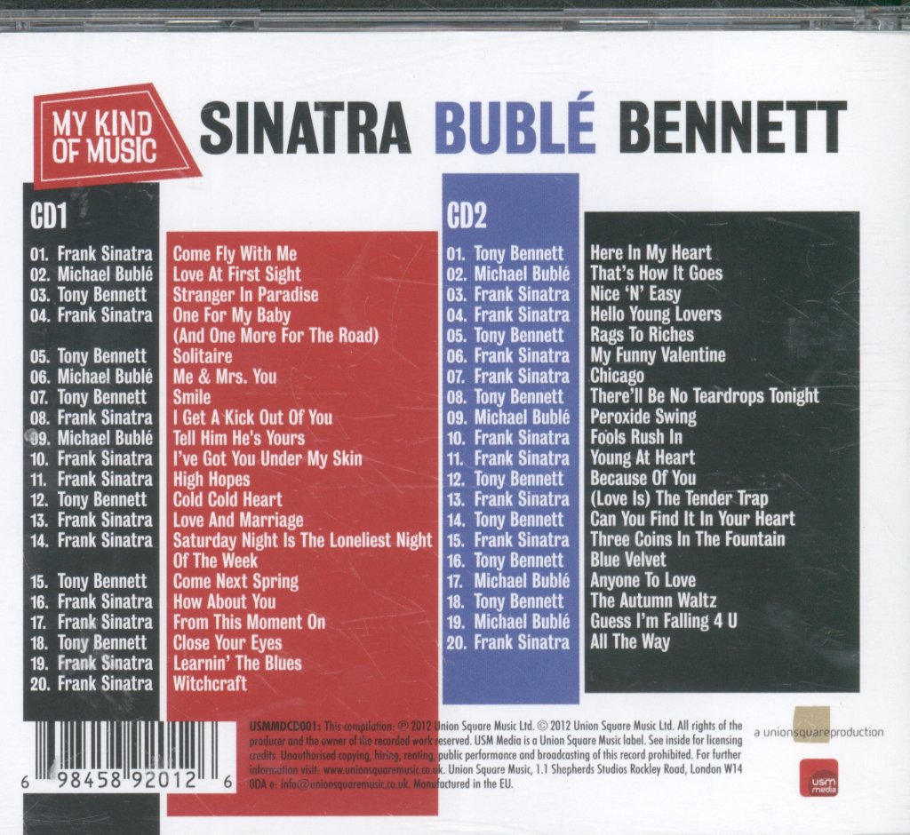 Frank Sinatra Michael Buble Tony Bennett - Sinatra Buble Bennett - Double Cd