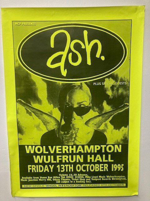 Ash (Irish Group) - Wolverhampton Wulfrun Hall Friday 13Th October 1995 - Poster