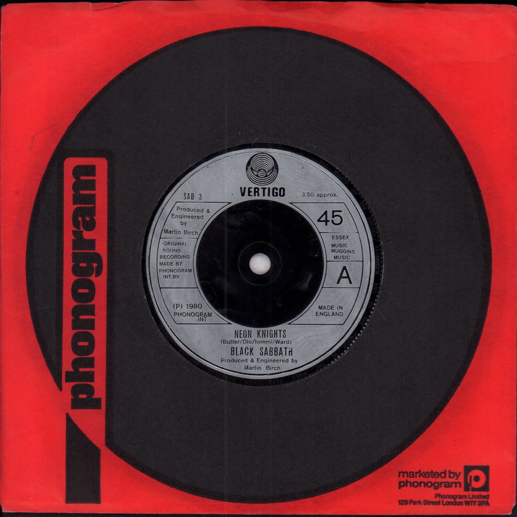Black Sabbath - Neon Knights - 7 Inch