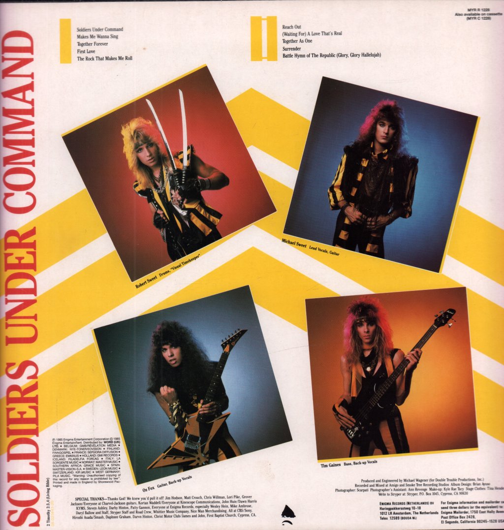 Stryper - Soldiers Under Command - Lp