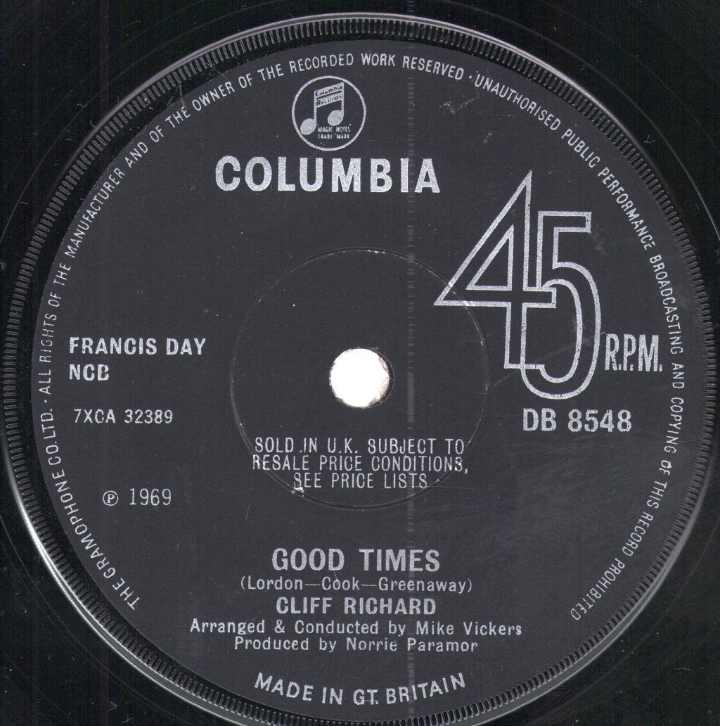 Cliff Richard - Good Times - 7 Inch