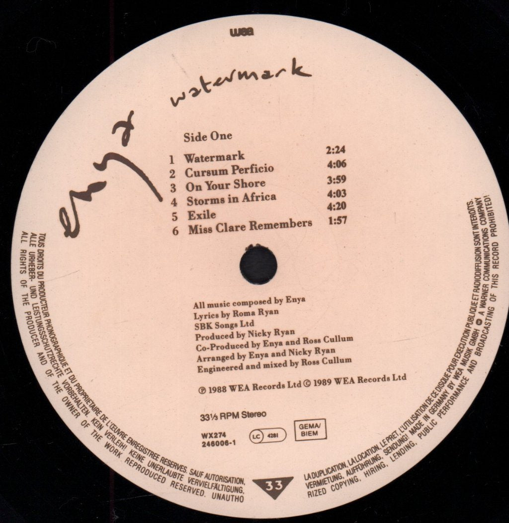 Enya - Watermark - Lp