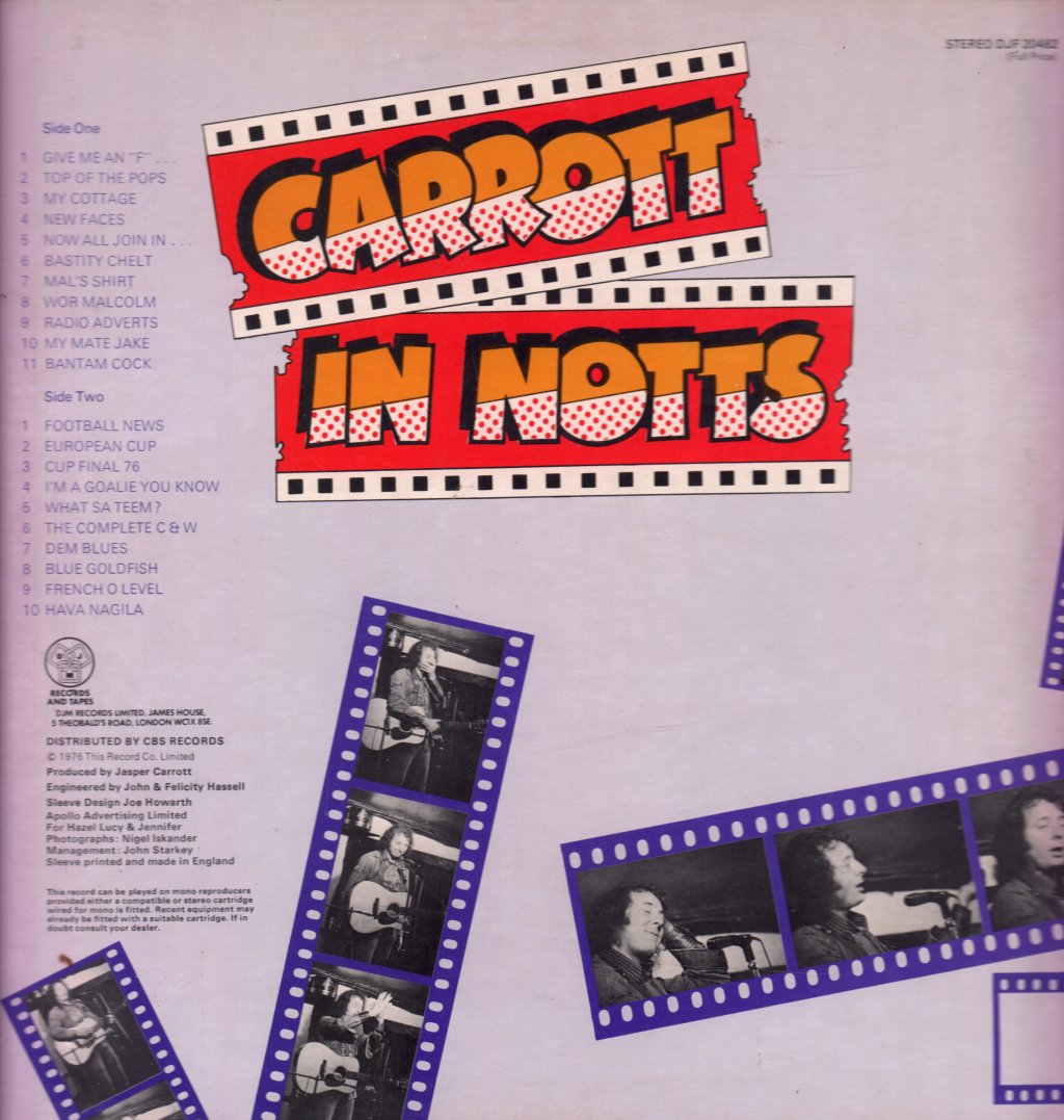 Jasper Carrott - Carrott In Notts - Lp