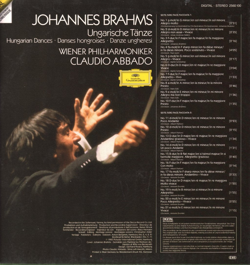 Brahms - 21 Hungarian Dances - Lp