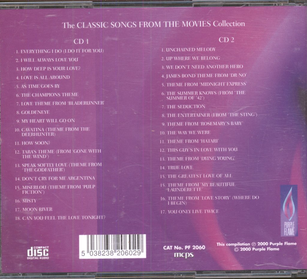 Various Artists - Classic Songs From The Movies Collection - Cd Set