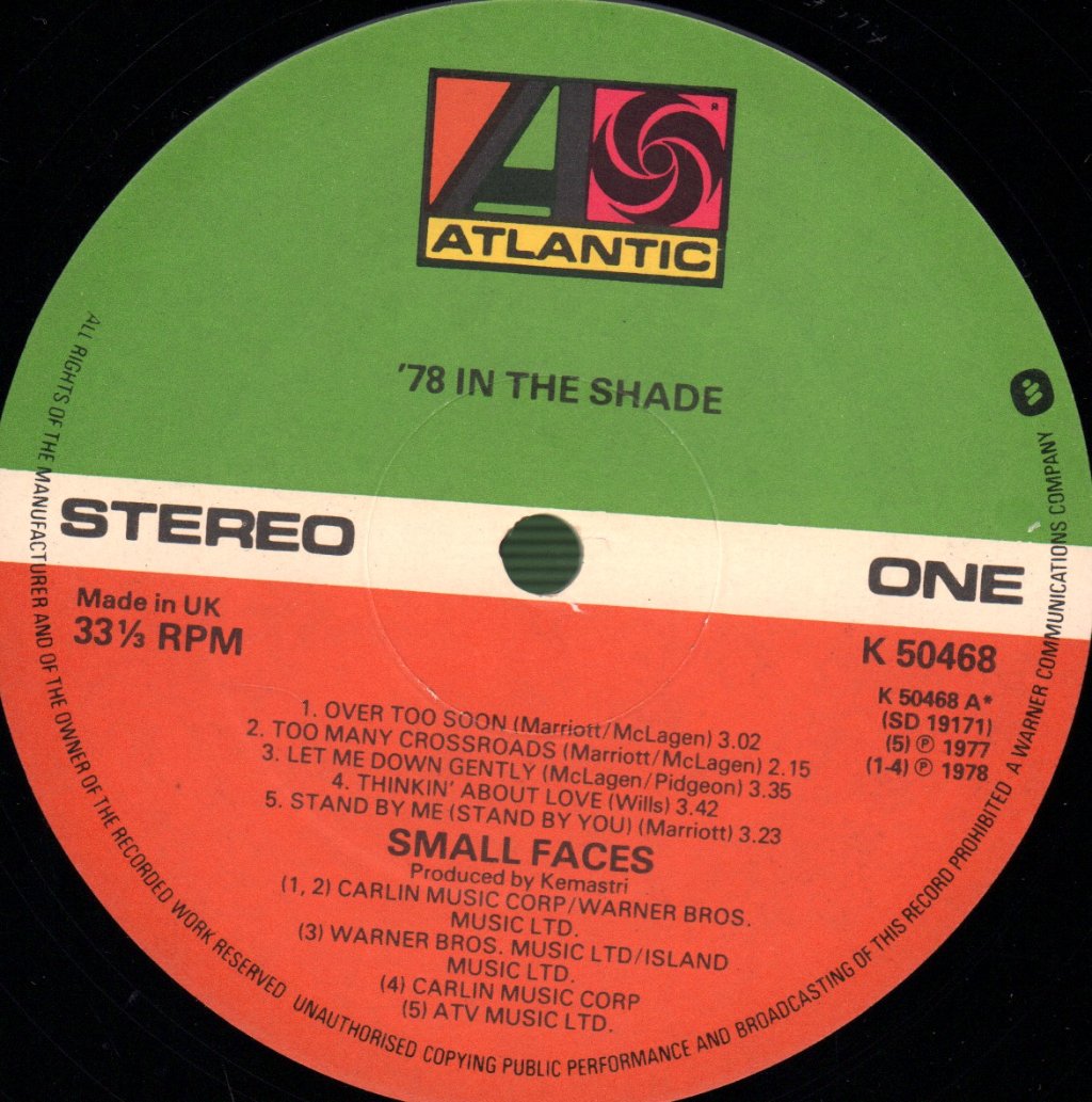 Small Faces - 78 In The Shade - Lp