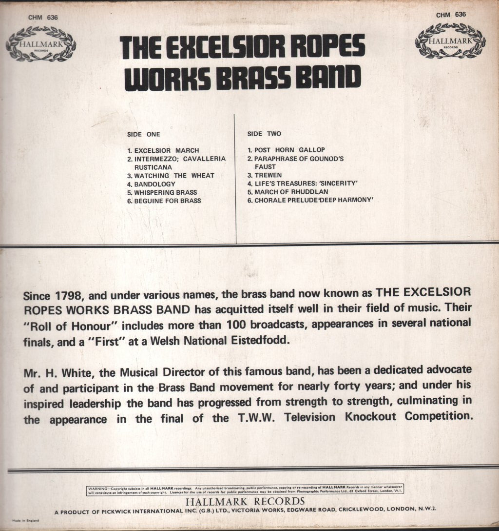 Excelsior Ropes Works Brass Band - Excelsior Ropes Works Brass Band - Lp