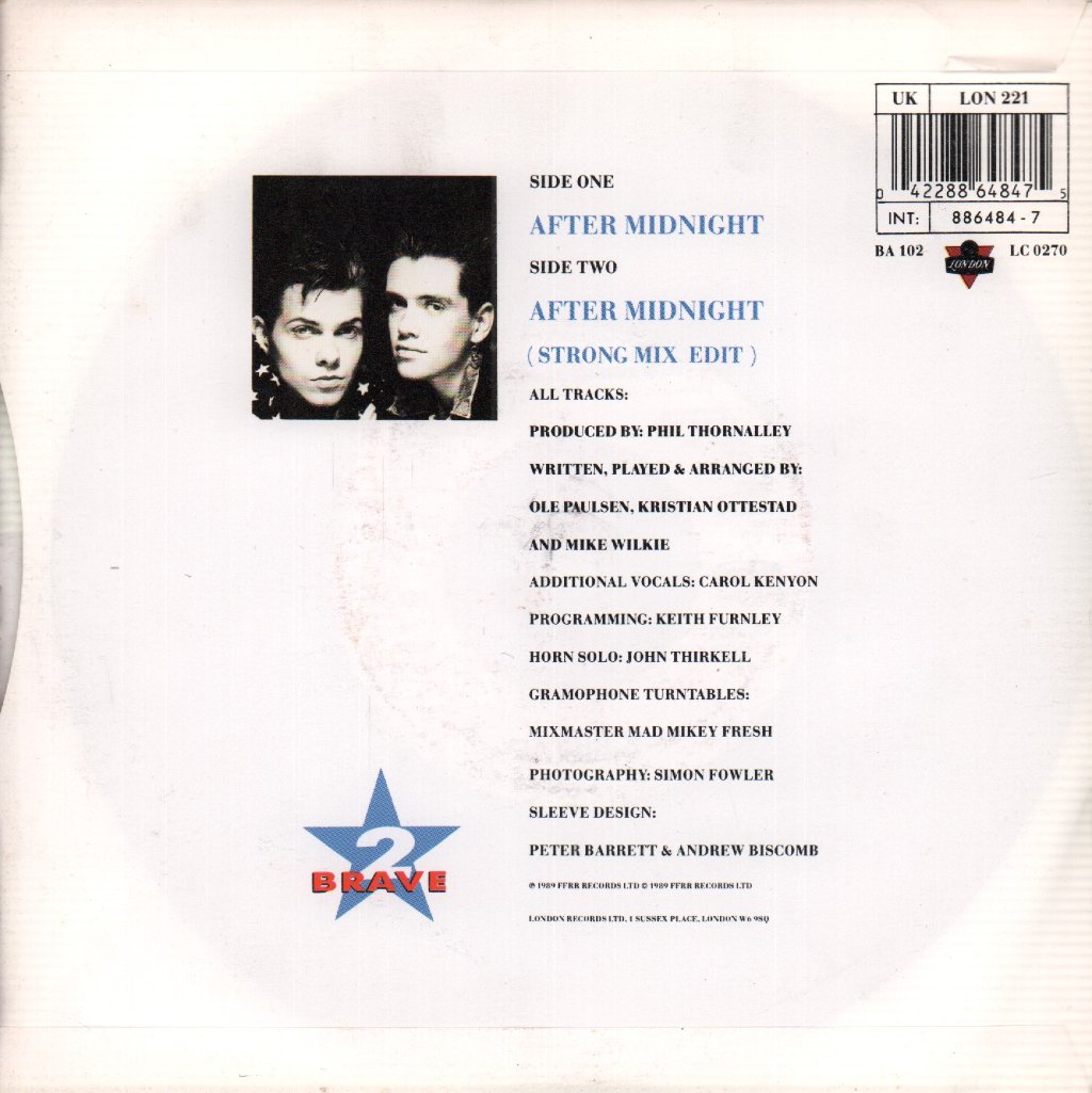 2 Brave - After Midnight - 7 Inch
