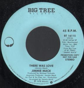 Jimmie Mack - There Was Love - 7 Inch