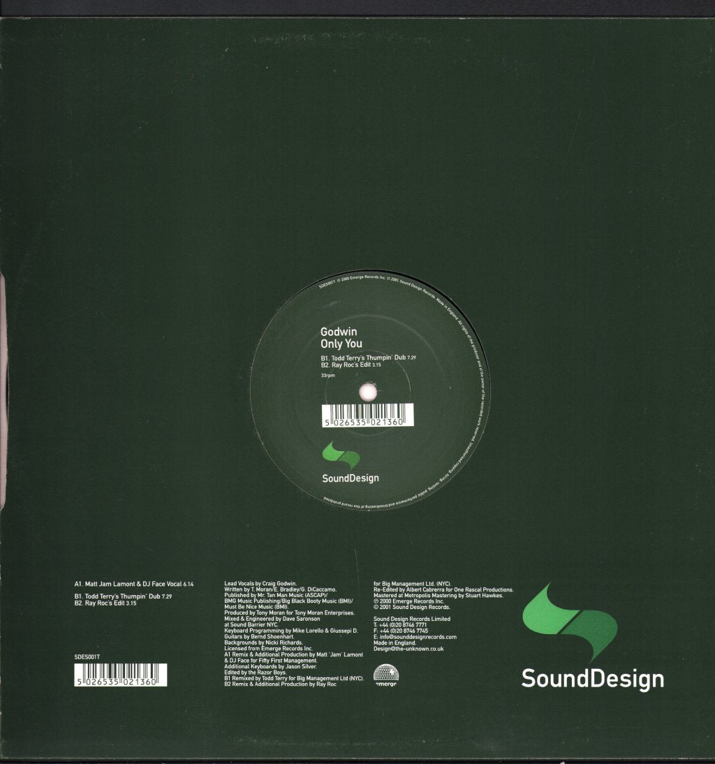 Godwin - Only You - 12 Inch