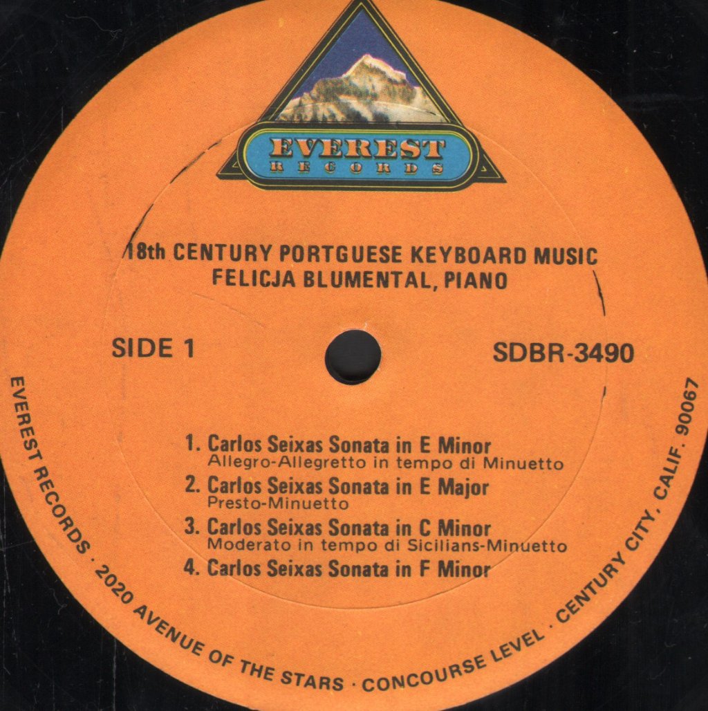 Felicja Blumental - 18th Century Portugese Keyboard Music - Lp