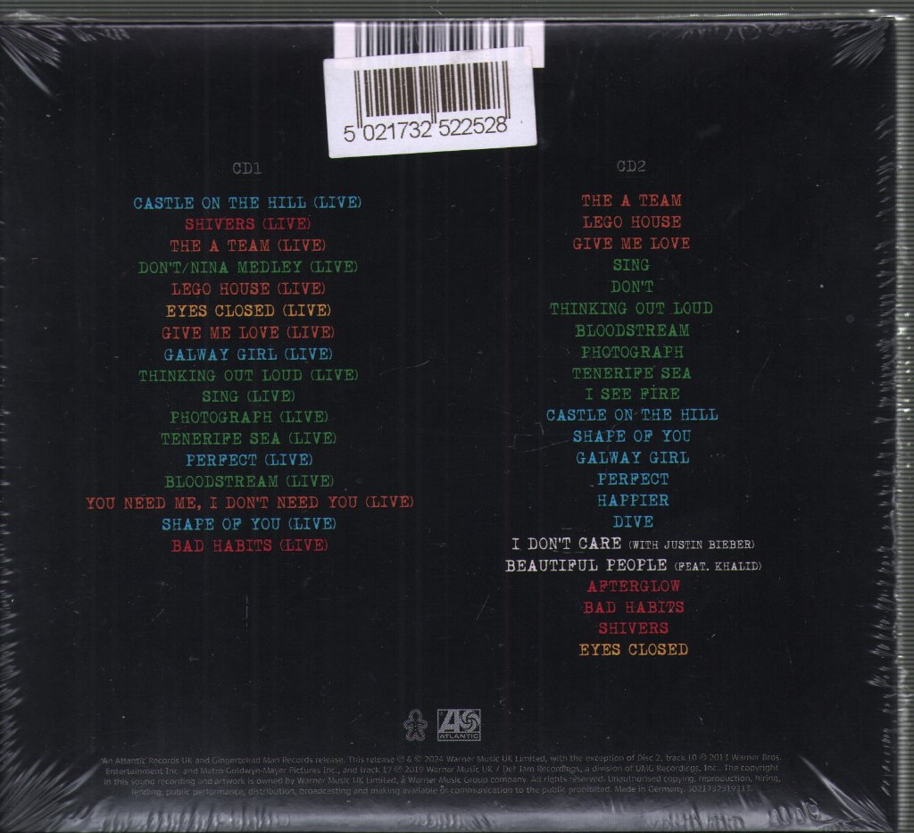 Ed Sheeran - – +-=÷× Tour Collection: Live - Cd