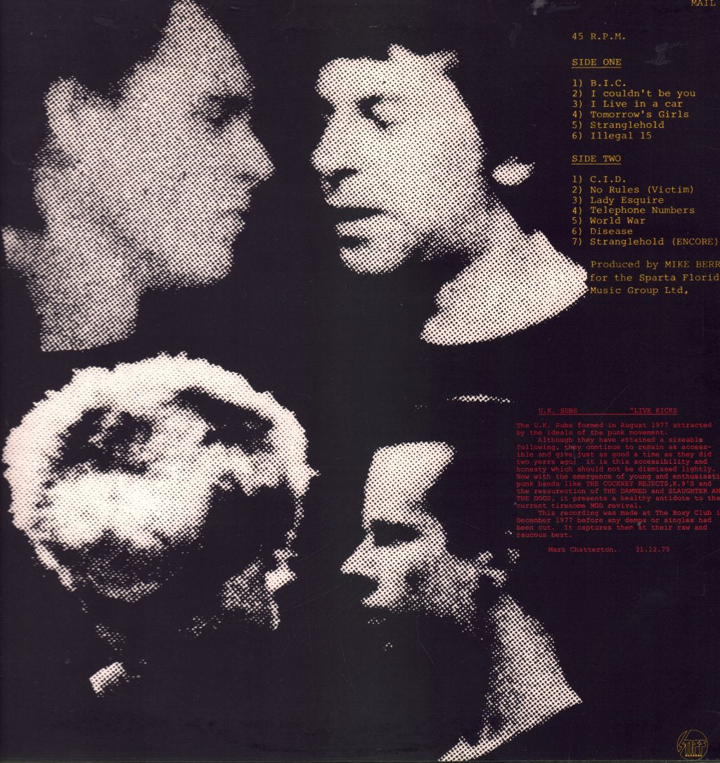 UK Subs - Live Kicks - Lp