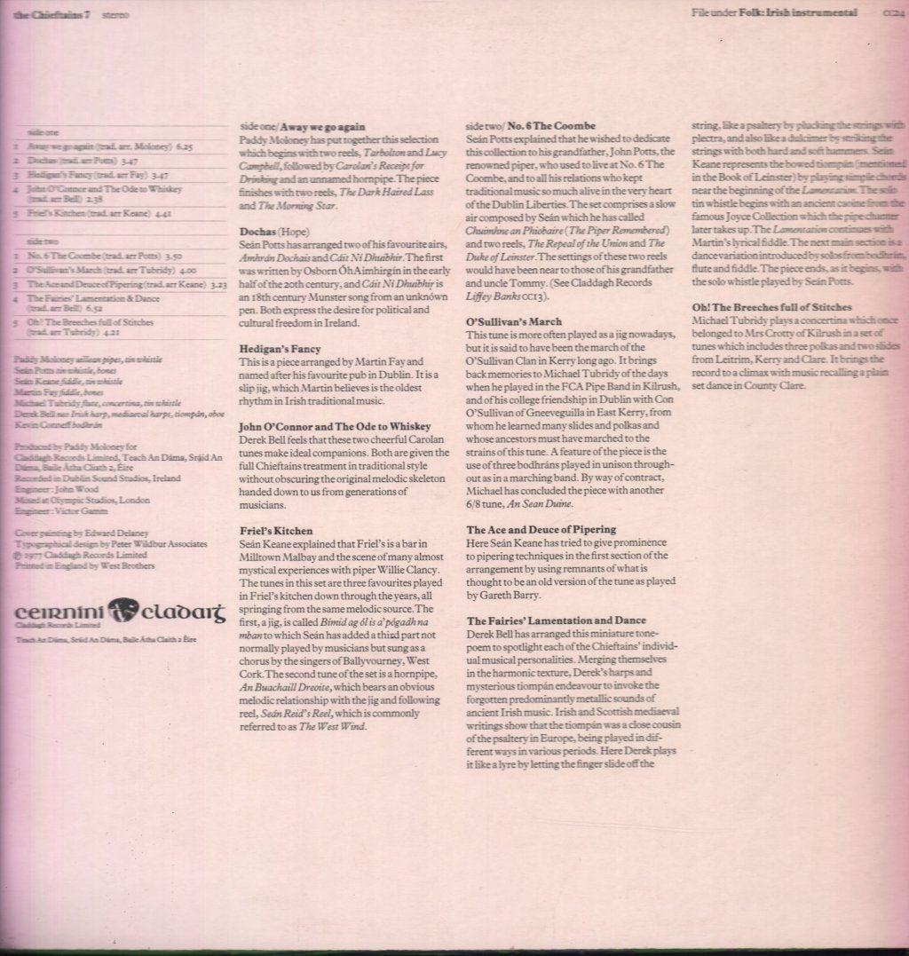 Chieftains - Chieftains 7 - Lp