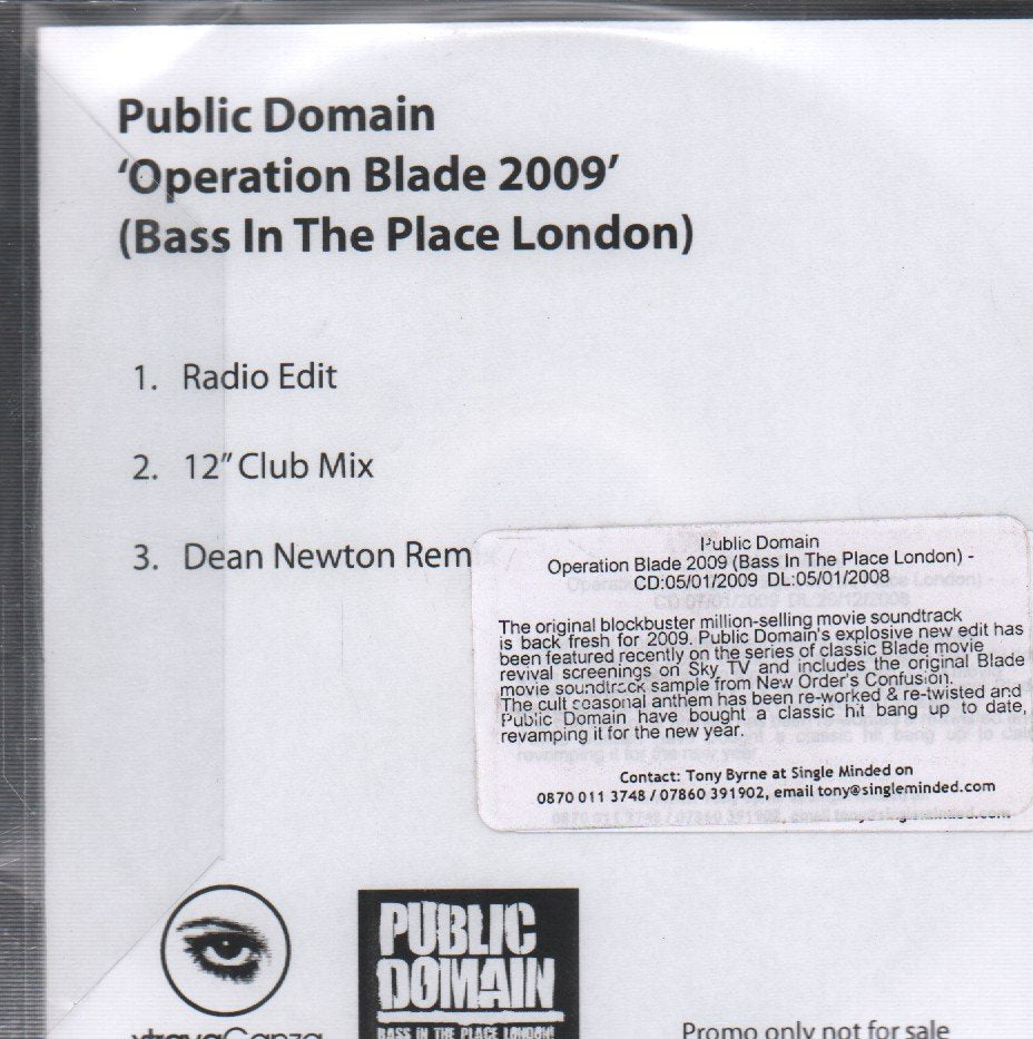 Public Domain - Operation Blade 2009 (Bass In The Place London) - Cdr