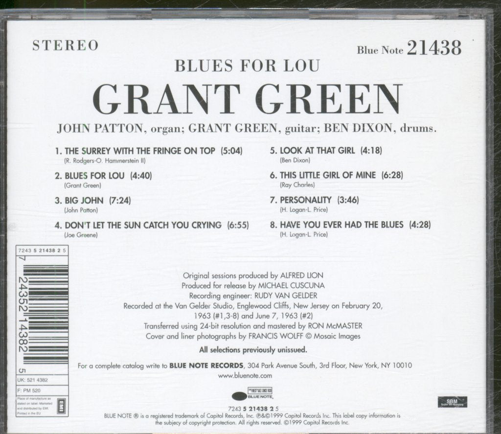 Grant Green - Blues For Lou - Cd