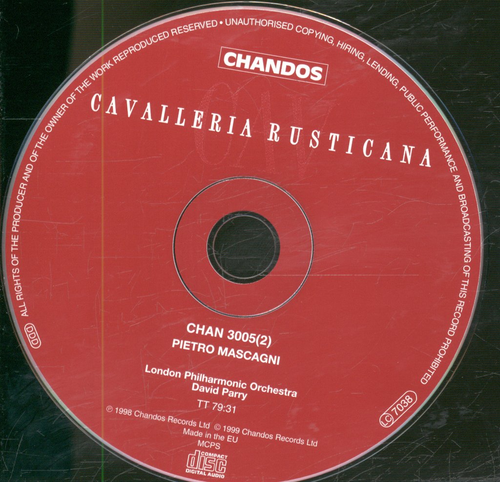 London Philharmonic Orchestra, David Parry - Mascagni - Cavalleria Rusticana - Double Cd