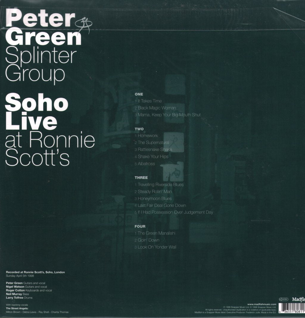 Peter Green Splinter Group - Soho Live At Ronnie Scott's - Lp