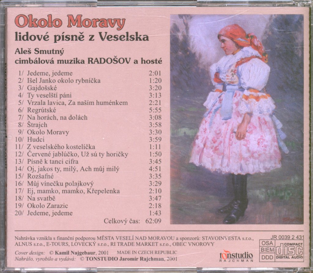 Okolo Moravy - lidove pisne z Veselska - Cd