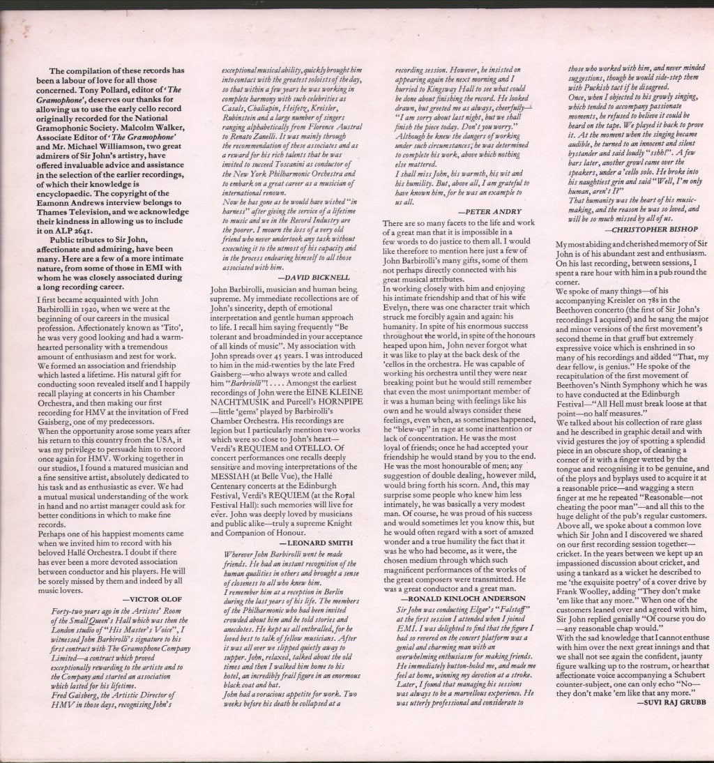Sir John Barbirolli - Glorious John - Double Lp