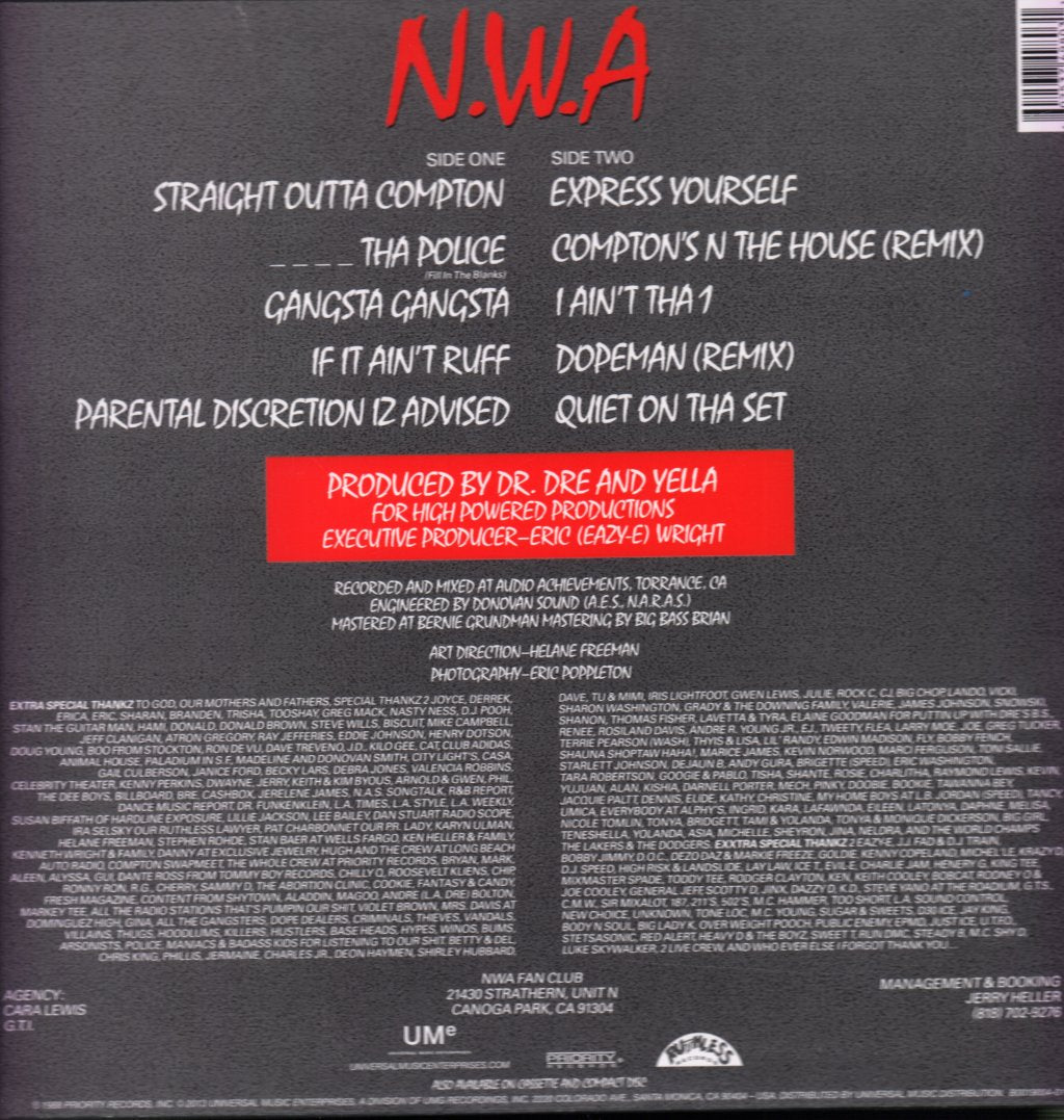 N.W.A. - Straight Outta Compton - Lp