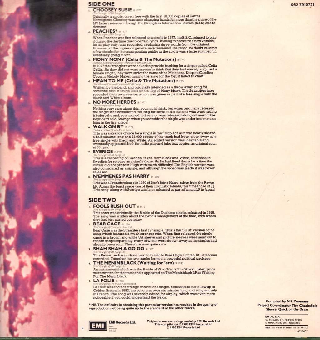 Stranglers - Rarities - Lp