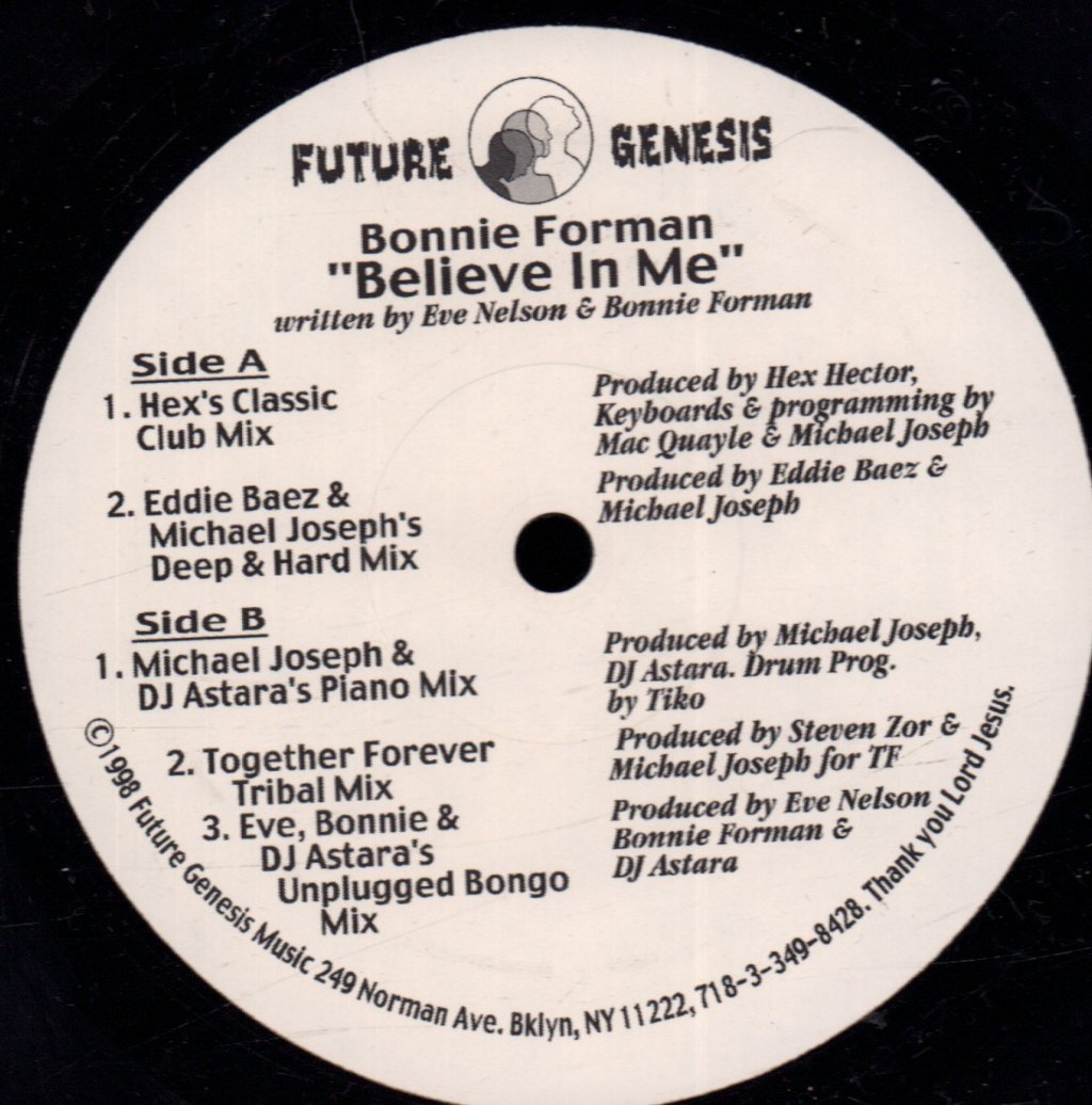 Bonnie Forman - Believe In Me - 12 Inch