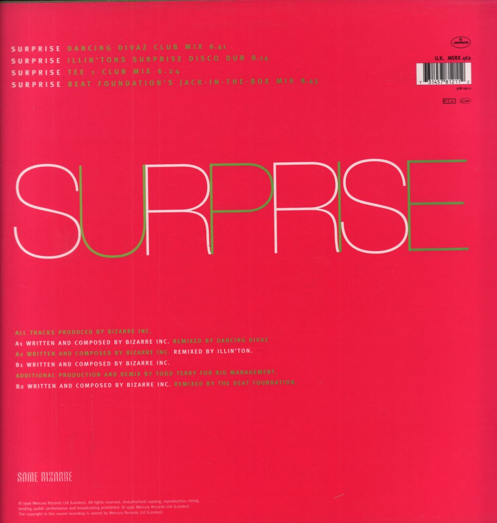 Bizarre Inc - Surprise - 12 Inch