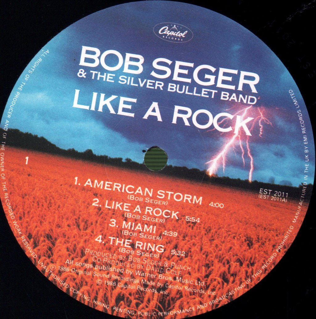 Bob Seger And The Silver Bullet Band - Like A Rock - Lp