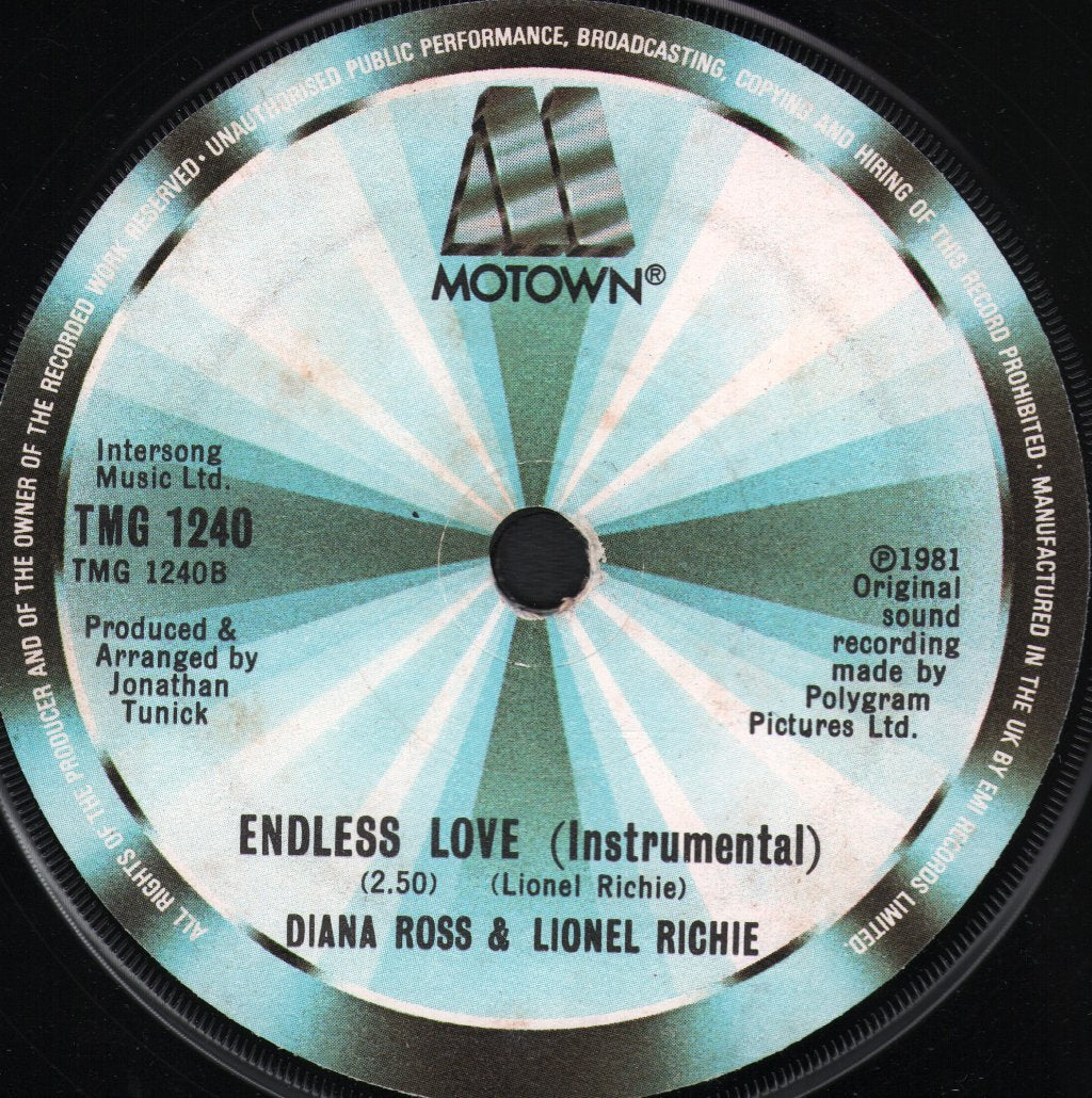 Diana Ross And Lionel Richie - Endless Love - 7 Inch