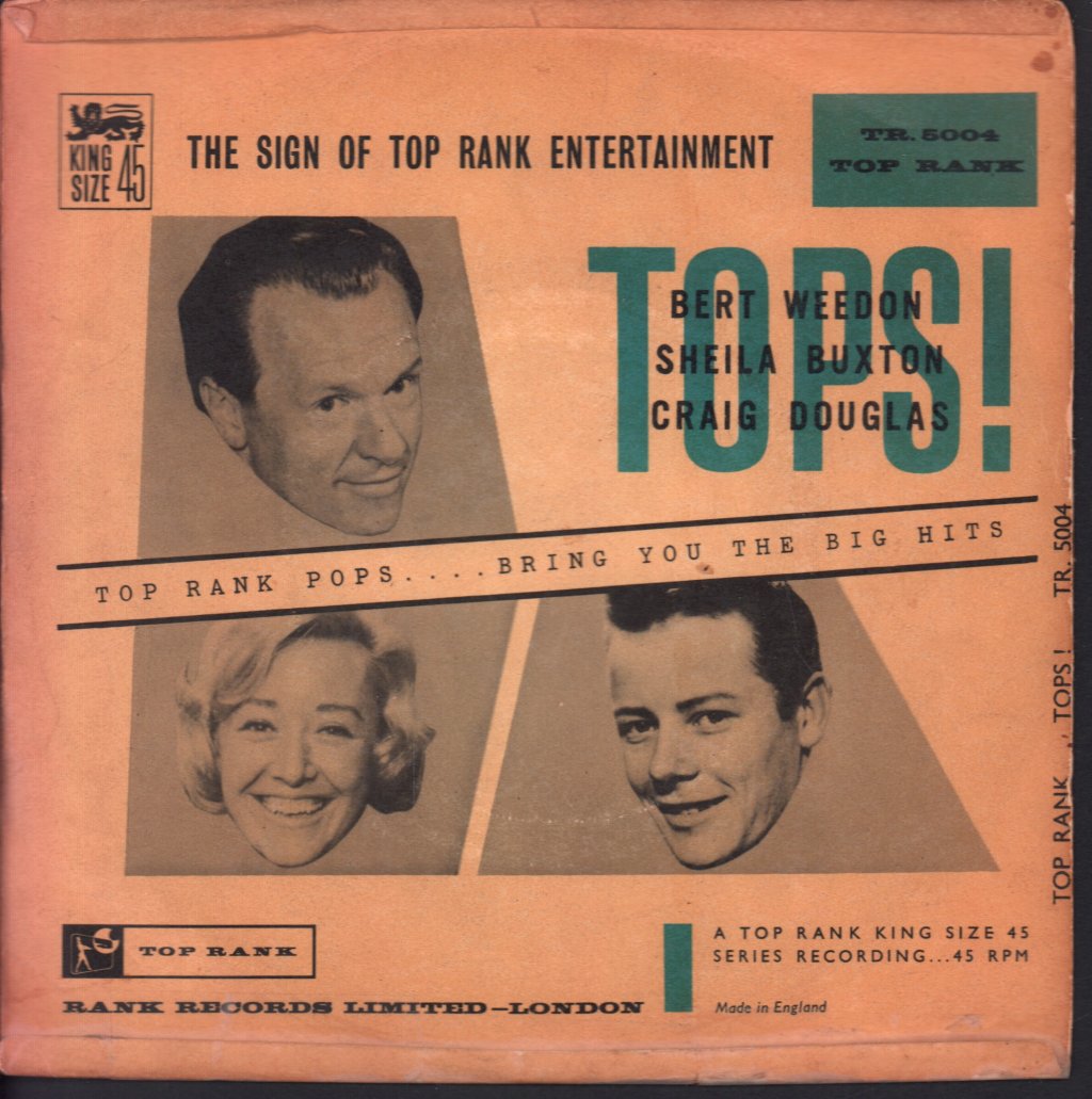 Bert Weedon, Sheila Buxton, Craig Douglas - Tops - 7 Inch