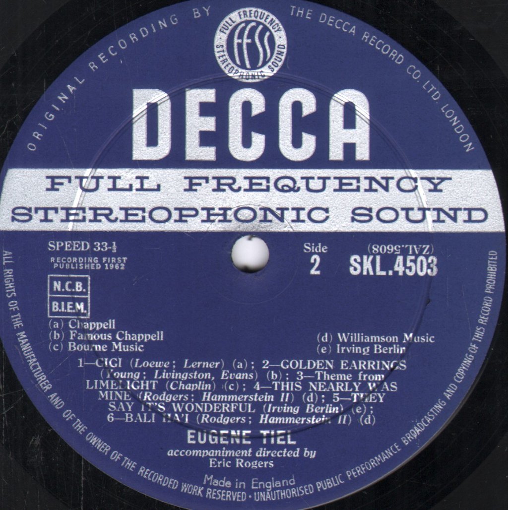 Eugene Tiel - A Gipsy In Hollywood - Lp