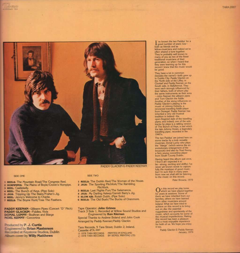 Paddy Glackin And Paddy Keenan - Doublin' - Lp