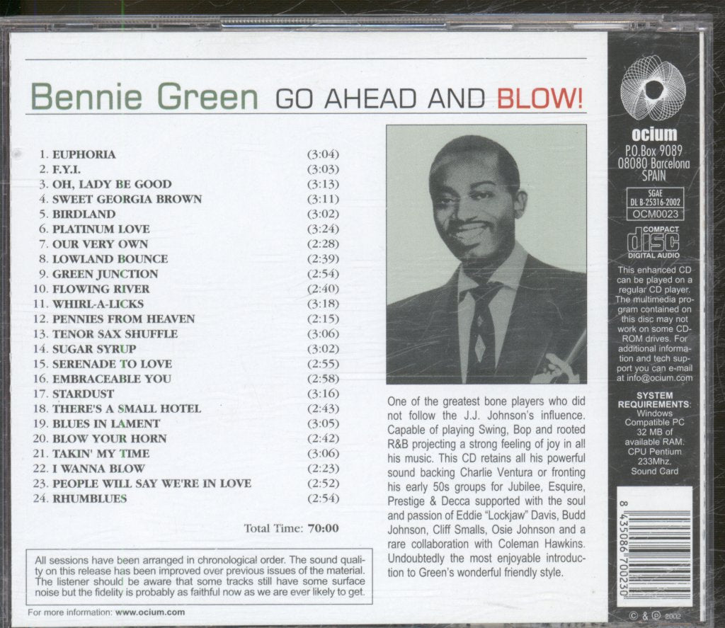 Bennie Green - Go Ahead And Blow! - Cd